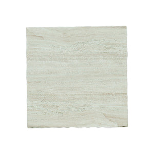 Bernhardt Bernhardt Sculptural Mid-Century Cocktail Table With White Travertine Top And Cross Steel Base Elegan Bronze 22.25"W x 22.25"D x 19.5"H 510011