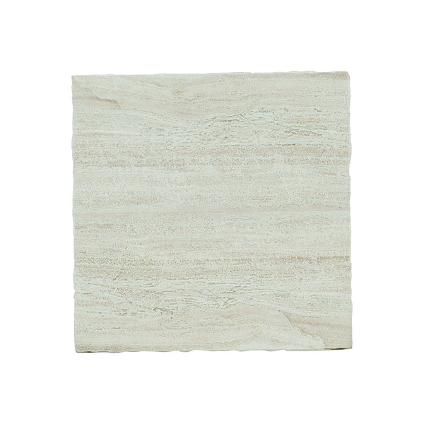 Bernhardt Bernhardt Sculptural Mid-Century Cocktail Table With White Travertine Top And Cross Steel Base Elegan Bronze 22.25"W x 22.25"D x 19.5"H 510011