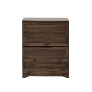 English Elm Christopher Knight Home® - DELANEY Walnut 4-Drawer Dresser with Faux Wood Finish, Compact Storage, Block Pulls, 27.5"W x 34"H 71141.00WALN