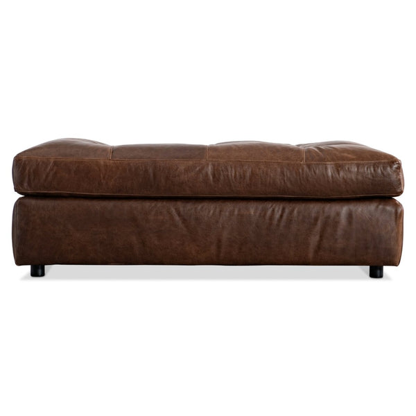 Bernhardt Bernhardt Nest Tufted Leather Cocktail Ottoman for Modern Living Room Lounges 3300LO