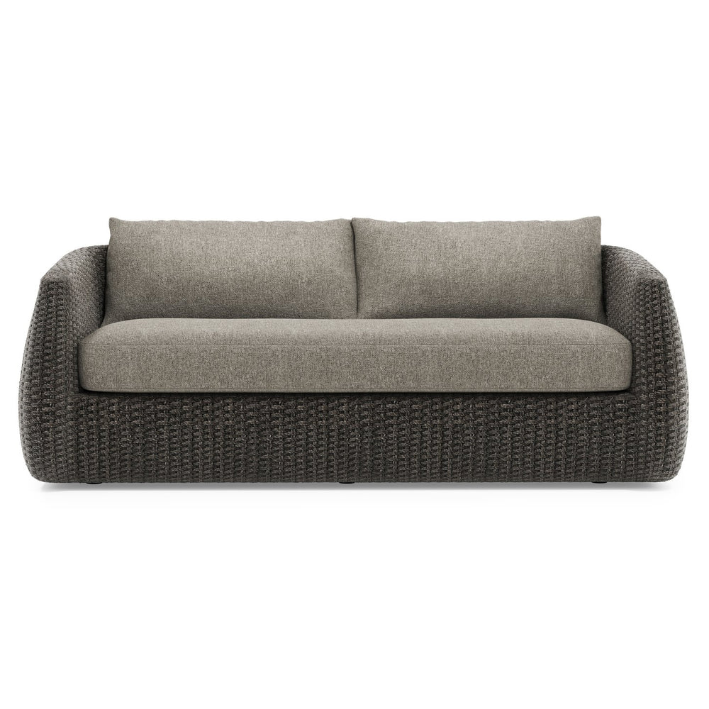 Bernhardt Bernhardt Sarene Outdoor Sofa Sculptural Woven Frame with Plush Weather Resistant Cushions O4477C