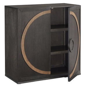 Pulaski Furniture 2-door Accent Chest With Adjustable Shelves & Elegant Design - Stylish Storage For Modern Spaces Black Quartered Oak Veneer P301795-pulaski