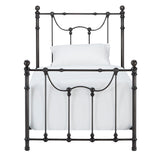 Homelegance By Top-Line Roshan Victorian Iron Metal Twin Bed Black Metal