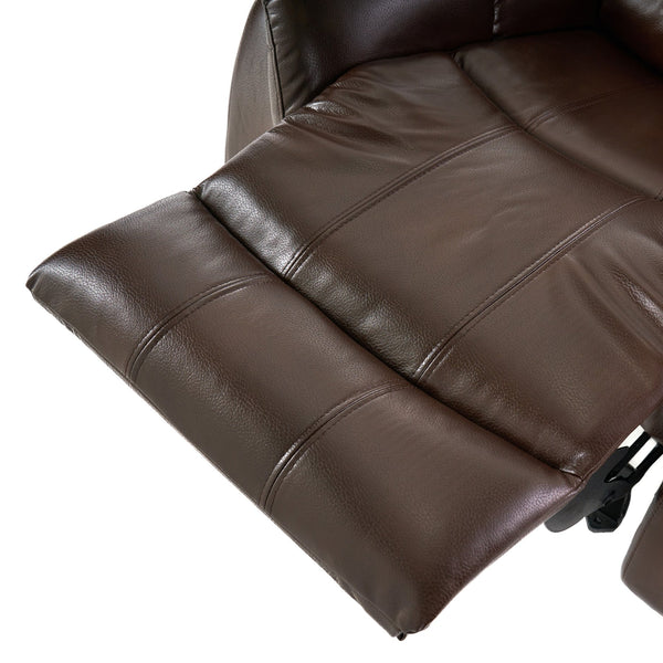 English Elm Christopher Knight Home® - Classic Glider Recliner with Luxurious PU Upholstery, Spacious Seat, Durable Frame, Ultimate Comfort Dark Brown 57412.00
