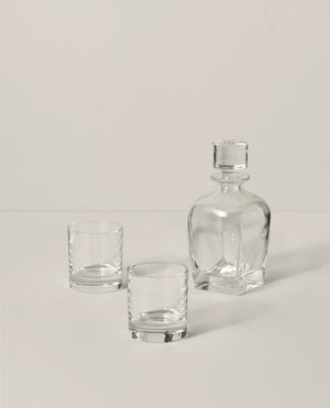 Lenox Tuscany Classics 3-Piece Whiskey Decanter & Glass Set Clear, NO COLOR GLASS,CRYSTAL 885518