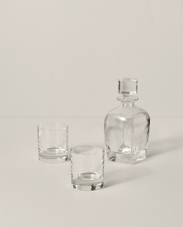 Lenox Tuscany Classics 3-Piece Whiskey Decanter & Glass Set Clear, NO COLOR GLASS,CRYSTAL 885518