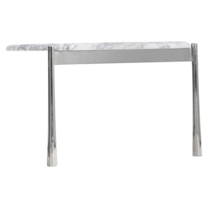 Bernhardt Bernhardt Arris Cocktail Table With Arabescato Marble Top & Polished Stainless Steel Base, 17" H 321011