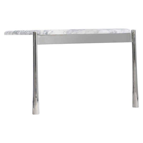Bernhardt Bernhardt Arris Cocktail Table With Arabescato Marble Top & Polished Stainless Steel Base, 17" H 321011