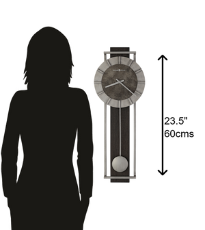 Hekman Furniture 625692 Oscar Wall Clock - Contemporary Black And Silver Design For Modern Home Decor And Style  Oscar Wall Clock 625692