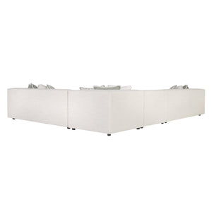 Bernhardt Bernhardt Bliss Sectional Offers Deep-Seat Comfort With Oversized Track Arms, Tailored Welt Detail, Customizable Layouts For Lasting Transitional Style And Support - Made to Order Cream 160.5" W x 123.5" D x 19" H K1883