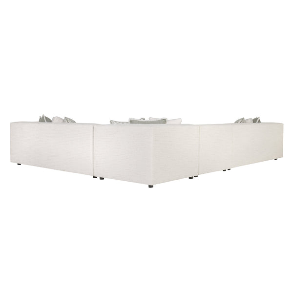 Bernhardt Bernhardt Bliss Sectional Offers Deep-Seat Comfort With Oversized Track Arms, Tailored Welt Detail, Customizable Layouts For Lasting Transitional Style And Support - Made to Order Cream 160.5" W x 123.5" D x 19" H K1883