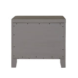 Scott Living Home Griffith Two Drawer Nightstand Gray with Light Wood Finish P367DJ140 Pulaski Furniture