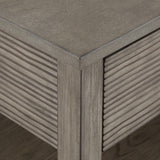 Homelegance By Top-Line Juniper Antique Grey Finish Grey Fiber Cement Table with Self Grey Wood