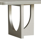 Zoey Double Pedestal Dining Table with Leaf Extensions Silver with Silver Finish P344-DR-K1 Pulaski Furniture