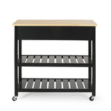 Christopher Knight Home® - Noble House - Neffs Contemporary Kitchen Cart with Wheels