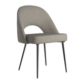 Homelegance By Top-Line Amala Upholstered Dining Chairs (Set of 2) Dark Grey Engineered Wood