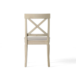 English Elm Acacia Wood X-back Dining Chairs Set of Two Farmhouse Country Seating Antique Finish 57366.00
