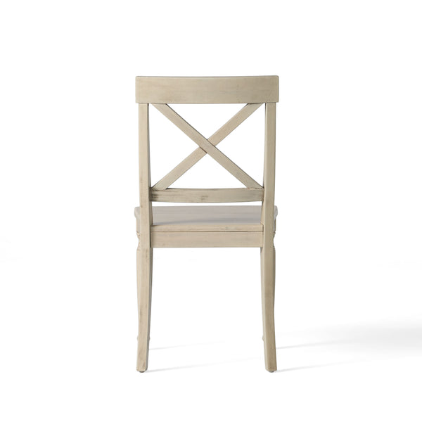 English Elm Acacia Wood X-back Dining Chairs Set of Two Farmhouse Country Seating Antique Finish 57366.00