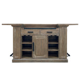 Parker House Sundance - Sandstone 80 In. Bar with Quartz Insert Sandstone Rubberwood Solids / Mindi Veneers DSUN#80BAR-2-SS