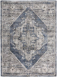 Nourison American Manor AMR02 Machine Made Power-loomed Narrow Border Indoor Only Farmhouse Vintage Rug Blue, Blue 82% Polypropylene,18% Polyester 99446883186