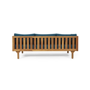 English Elm Christopher Knight Home® - Claremont 3 Seater Daybed - Stylish Teak-Finished Acacia Wood, Water-Resistant Cushions For Comfort 66327.00DT