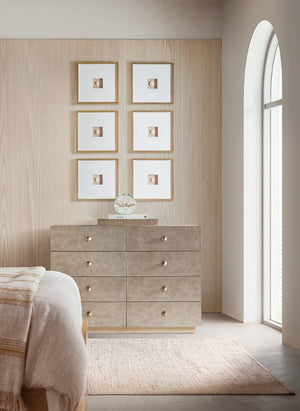 Hooker Furniture Westwood Modern Single Dresser With Cedar-Lined Drawers, Silver-Leaf Accents & Oak Veneer Finish 6133-90001-80