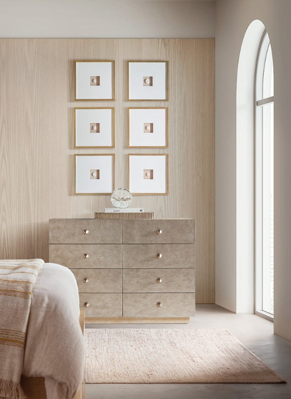 Hooker Furniture Westwood Modern Single Dresser With Cedar-Lined Drawers, Silver-Leaf Accents & Oak Veneer Finish 6133-90001-80