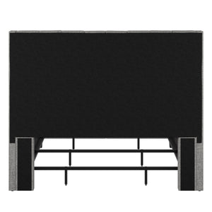 Homelegance By Top-Line Thorin Wingback Button Tufted Bed Grey Linen