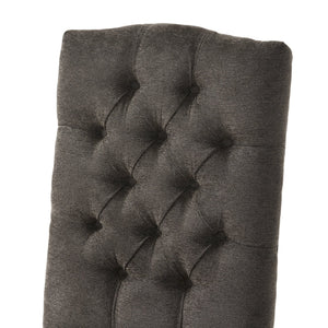 English Elm Harriet Tufted Crown Back Upholstered Dining Chairs Set of Two Formal Elegance 52322.00DGRY