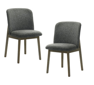 VIG Furniture Modrest Costello - Mid-Century Modern Grey Fabric + Wenge Dining Chair (Set of 2) VGMA-MI-1158-GRYWGE