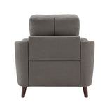 Homelegance By Top-Line Tawnie 39" Wide Microfiber Armchair Grey Microfiber