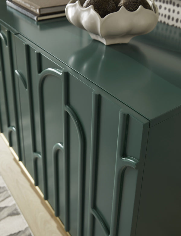 Pulaski Furniture 2-door Contemporary Accent Chest – Chic Metal Storage With Adjustable Shelf & Modern Green Finish Green Solid Wood Veneers P301776-pulaski