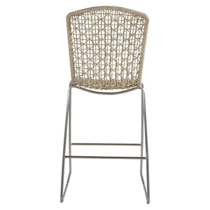 Bernhardt Bernhardt Carmel All-Weather Bar Stool — Hazelnut Twisted Abaca Wicker On Powder-Coated 304 Steel X03584