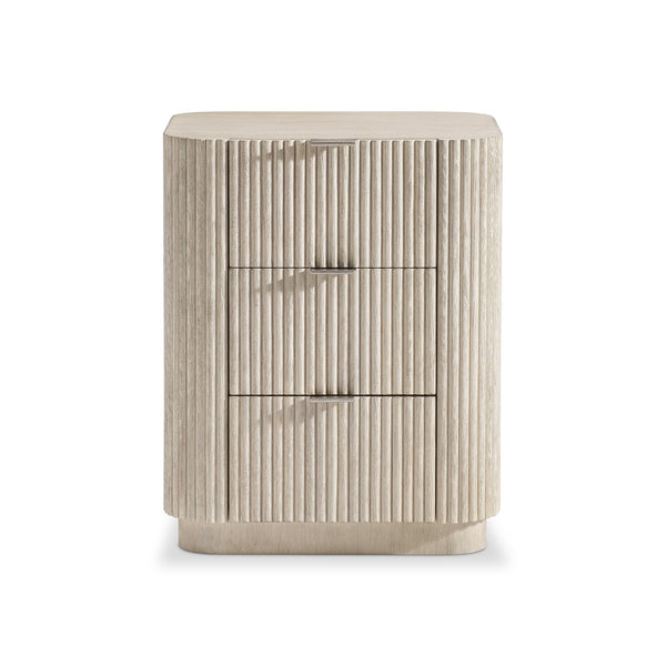 Bernhardt Bernhardt Lucerne Wire-brushed Oak Bedside Chest with Usb Charging and Soft-close Drawers 23.5" W x 19.75" D x 29" H 393229