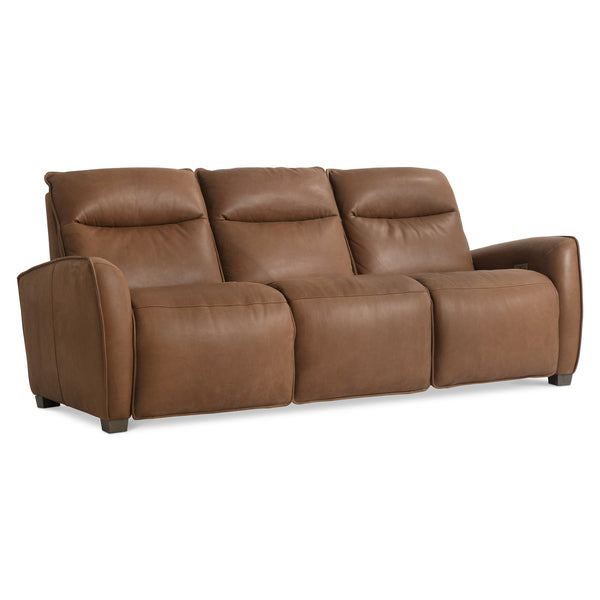 Bernhardt Bernhardt Sorrento Leather Power Motion Sofa With Usb, Plush Seating, Tufted Modern Design 387RLO