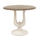 Two-Toned Entry Table with Harp-Shaped Base Multi with Antique white and natural finish P301664 Pulaski Furniture