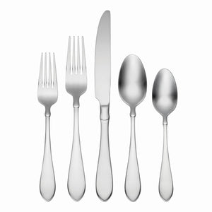 Lenox Oneida Satin Vertex 20 Piece Everyday Flatware Set, Service for 4 Metallic, STAINLESS METAL H291020AL20