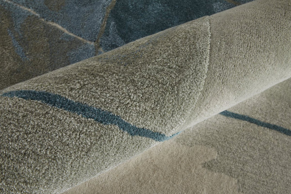 Feizy Rugs Anya Modern Watercolor-inspired Hand-tufted Wool And Viscose Rug For Contemporary Spaces Blue,Gray,Ivory Wool,Viscose Any8885fblugrne10