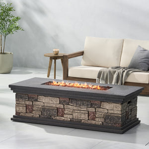 Christopher Knight Home® Noble House Rectangle Mgo Fire Pit - 50 000 Btu