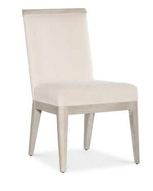 Hooker Furniture Modern Modern Mood Upholstered Side Chair With Cottony Cotton Fabric, Oak Trim, Ergonomic Comfort, Durable Base 6850-75411-80