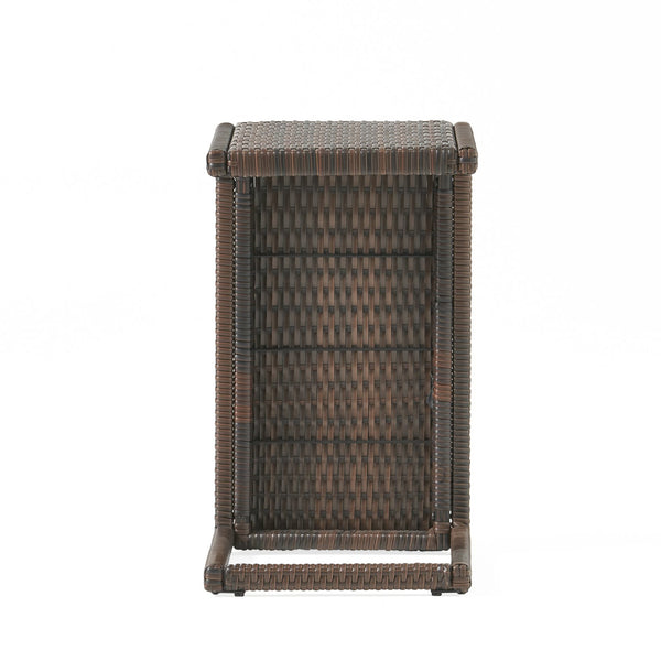 English Elm Christopher Knight Home® - BUCHAREST End Table — Weather-Resistant PE Rattan Side Table in Mixed Brown, U-Shaped Space-Saver (90) 57663.00
