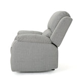 Christopher Knight Home® Noble House Manual Recliner Chair In Grey Linen Fabric, Dimensions 34.5" X 39" X 39