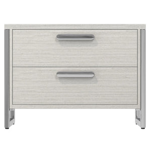 Bernhardt Bernhardt Stratum Mist Nightstand With Polished Nickel Accents, Soft-Close Drawers & Usb Charging 325232