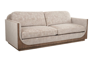 A.R.T. Furniture Bastion Sofa In Mink Finish - Contemporary Design With Silvery Chenille Blend & Pocket Coil Cushions  Parrwood Frame In The Mink Finish 763501-5354
