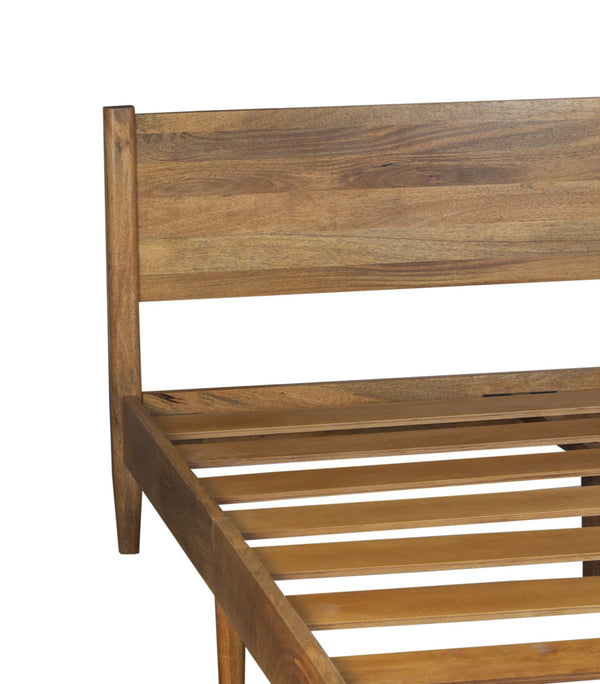 Porter Designs Porter Sunset Solid Mango Wood Queen Bed - Mid-century Elegance With Durable Design & Easy Assembly Brown Wood 04-108-14-8623