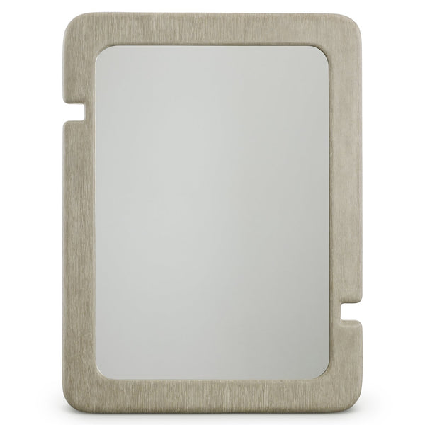 Bernhardt Bernhardt Arcadia Mirror — 36"X48" Clay-Finish Rustic Modern Wall Mirror With Notched Accents, Versatile Mounting 334336