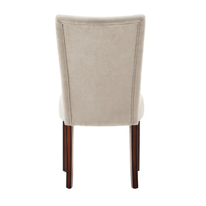 Homelegance By Top-Line Harmonn Chenille Parsons Dining Chairs (Set of 2) Espresso Rubberwood