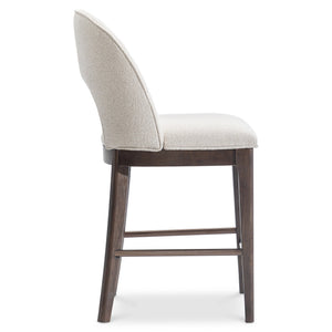 Bernhardt Bernhardt Raff Upholstered Counter Stool Sculptural Wood Base Modern Kitchen Bar L25589
