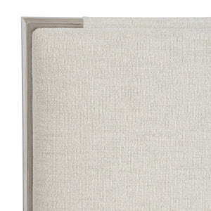 Bernhardt Bernhardt Midcentury-Modern Upholstered Queen Panel Bed With Polished Stainless Steel Frame, Luxe Texture K1822