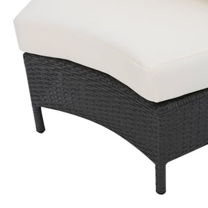 English Elm Christopher Knight Home® - PT LIMON Single Sofa Set Grey/White Faux Rattan 2 Curved Armless Chairs Iron Frame 400lb Capacity 54786.00GRY